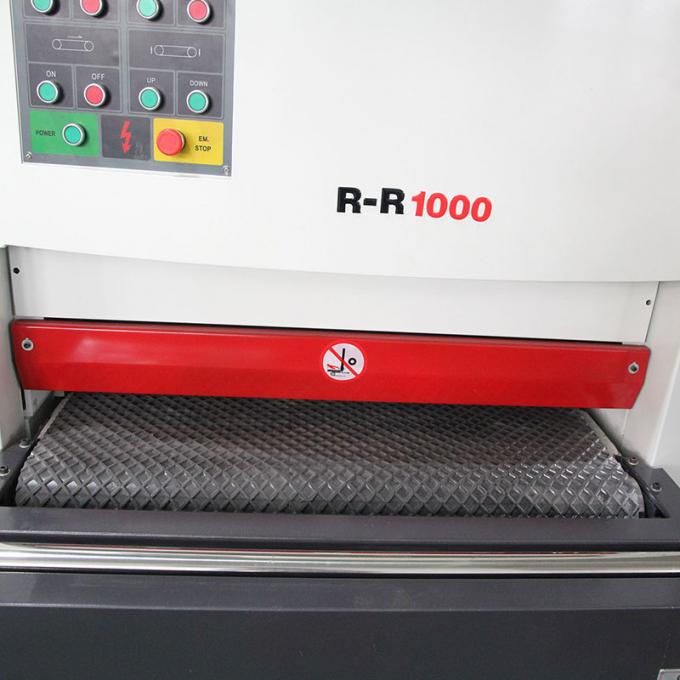 Sức mạnh cao bền khô nghiền Rr1000mm kim loại Phần bề mặt Deburring tấm kim loại Buffing máy vẽ cho kim loại 7