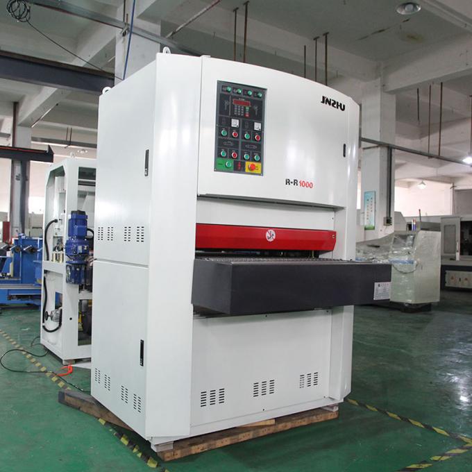 Sức mạnh cao bền khô nghiền Rr1000mm kim loại Phần bề mặt Deburring tấm kim loại Buffing máy vẽ cho kim loại 9