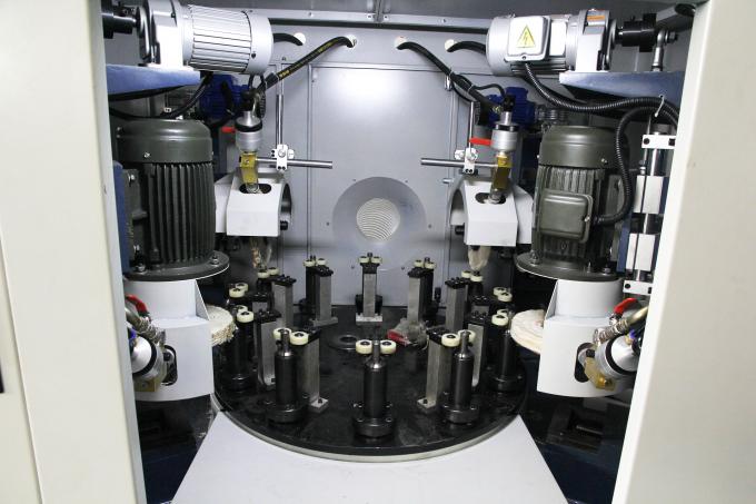 Kim loại hình hình trụ kim loại tự động bốn trạm đĩa Cnc gương Cnc công cụ mài máy đánh bóng điện cho thép không gỉ 6