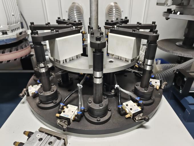 Tốc độ cao công nghiệp tự động bề mặt kim loại thép không gỉ Cup gương 2 đầu máy đánh bóng xoay 6