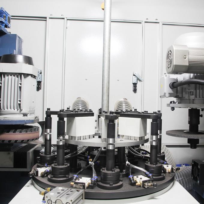 Tốc độ cao công nghiệp tự động bề mặt kim loại thép không gỉ Cup gương 2 đầu máy đánh bóng xoay 7