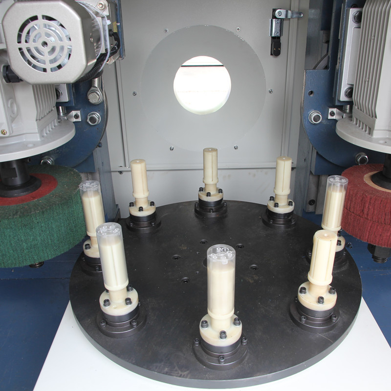 2 grinding head metal mirror buffing and finishing polishing machine automatic rotary table polishing machine