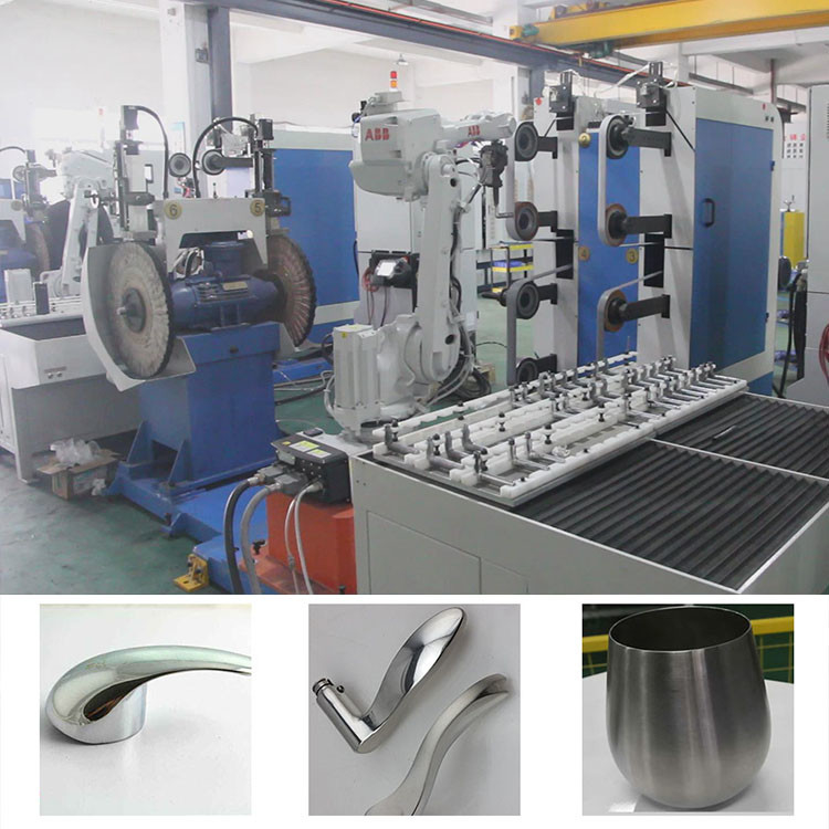 Máy đánh bóng mài hoàn toàn tự động Cánh tay robot ABB có gương hoặc chân tóc