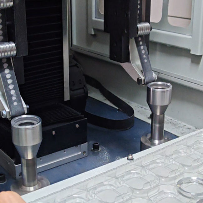 Thiết bị chải mài CNC 2 trạm để hoàn thiện chính xác các bề mặt phẳng và bên của các sản phẩm nắp tròn thông thường