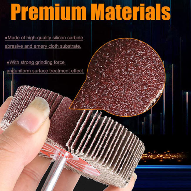 60/80/120/240 Grits Abrasive Flap Wheel Aluminum Oxide Flap Wheel để đánh bóng và mài