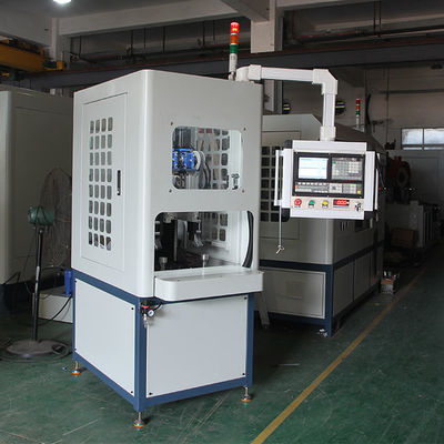 Máy chải CNC hiệu suất cao 2 trạm chuyên chế biến phẳng và bên của nắp tròn hình thường